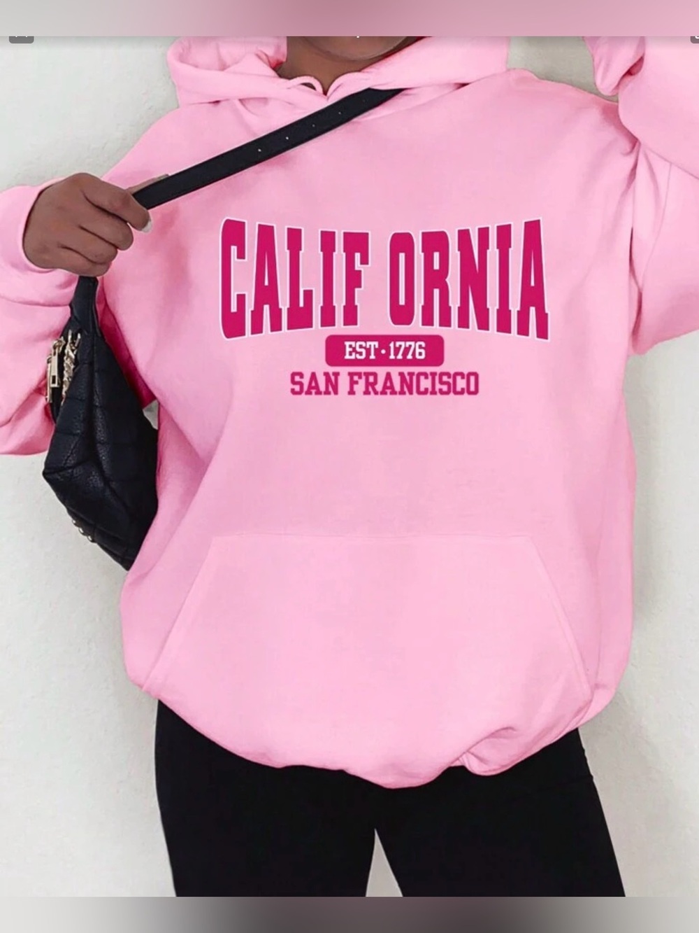 Bundle Item - Pink California Graphic Hooded Pullover Sweatshirt